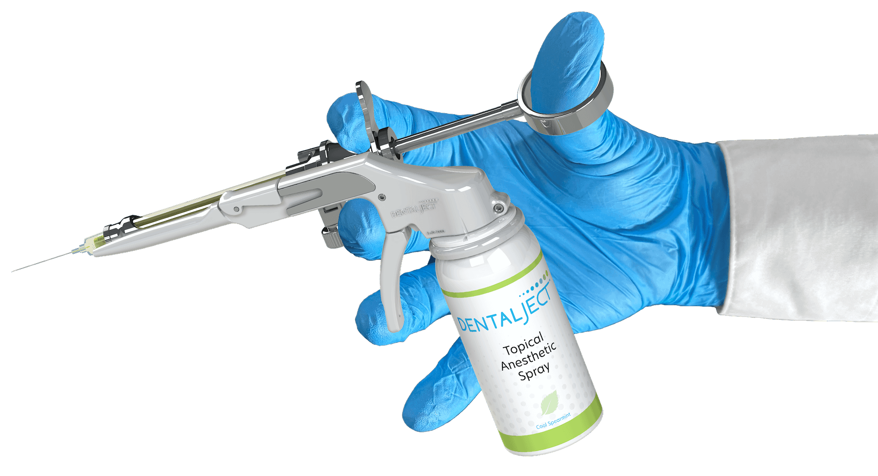 Rendered dental ject glove hand
